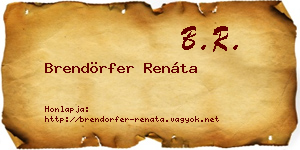 Brendörfer Renáta névjegykártya